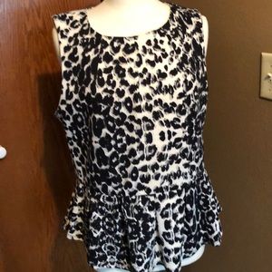 Sleeveless animal print top